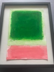 Mark Rothko Original Paintings Paper Pink Green Abstract Minimalist Signed F19