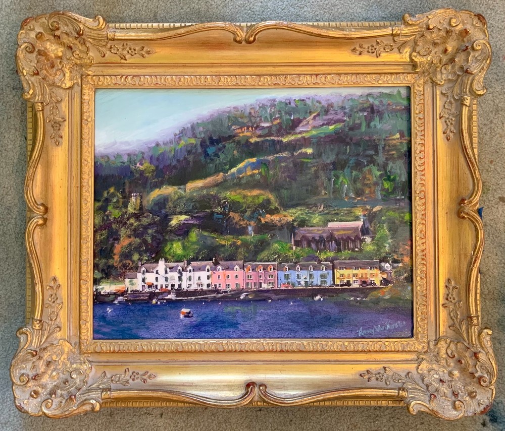 Sea to Skye, Original Oil Painting, Gold Frame, by Van Ness