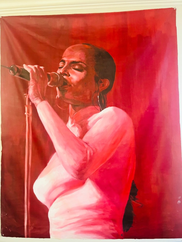 SADE PAINTING ON CANVAS ACKYLIC (0NE OF A KIND) ORIGINAL LAST CHANCE (