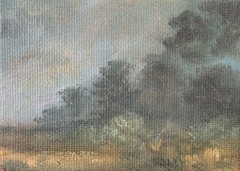 ACEO Original Oil Painting Landscape ATC Art Card Nature Abstract by Emmer Plaxe
