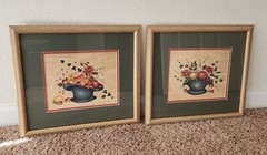Fruit Bowl 1 &2. 13″×15″ Paintings by B. Palmer