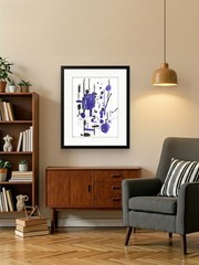 Original Neo Expressionism Art 11×14 Bright Abstract Geometric Pop Painting Pape