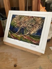 Farhana Hemming Metallic Watercolor Painting VTG Y2K 2003 Beautiful Tree Design