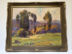 ANTIQUE CALIFORNIA LANDSCAPE PAINTING MASTERFUL 1920’S OIL LARGE IMPRESSIONISM