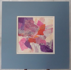 Watercolor Gouache Board Matted Original by Don Trout „A Collision of Shapes“