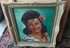 J. Scholte, Mid Century, Hand Crafted Wood Frame, Original Oil Painting