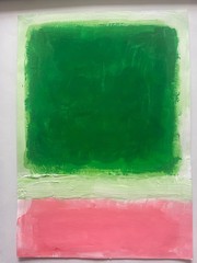 Mark Rothko Original Paintings Paper Pink Green Abstract Minimalist Signed F19