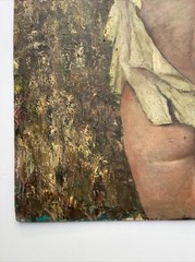 MID CENTURY PAINTING ABRUZZI VERY RARE LARGE Women PRETTY WOMAN FEMALE MODEL 36″
