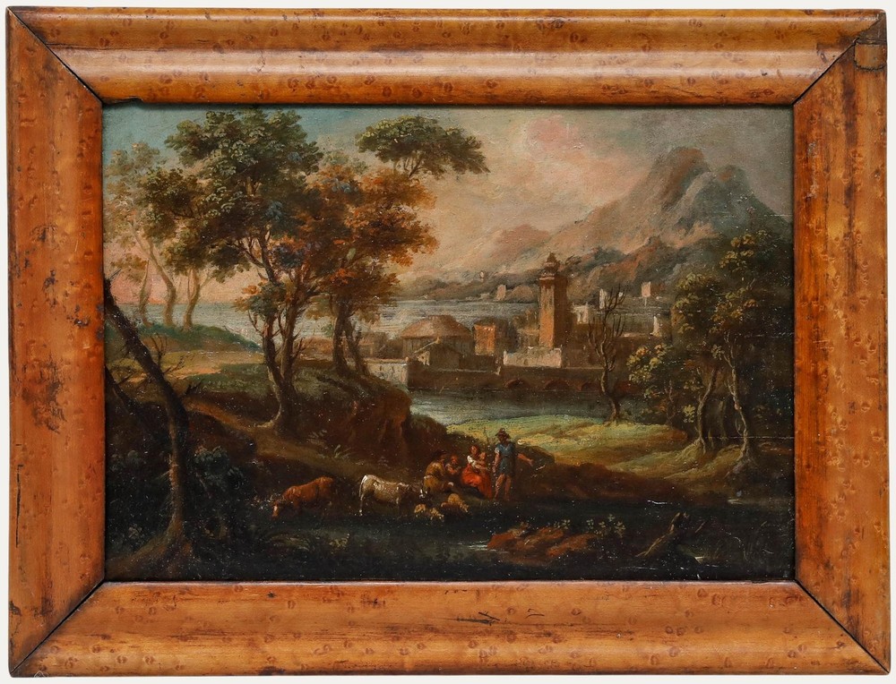 Early 20th Century Oil – Outskirts of the Coastal Town