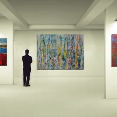 Mark Little original Professional￼ canvas￼ Painting 81” X 62” (6ft 9in)Abstract