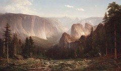 Nice Oil painting landscape Yosemite Valley in Yosemite National Park on canvas