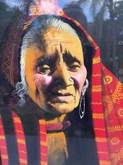 Mid Century Painting K.A. Shukla East Indian Man & Woman in Tribal Dress Amazing