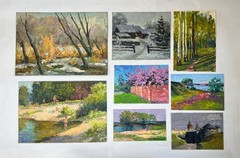 Wholesale lot of 5 Unique oil paintings, Custom Bulk Orde, Lot of OOAK Painting