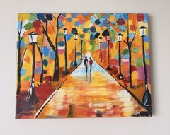„The Colors of Mexico“ Oil Painting on Board