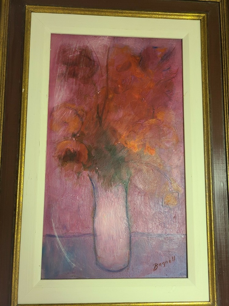 Stephen Bagnell „Summer Flowers“ Oil on Masonite Framed 15 1/2″ x 22 1/2″