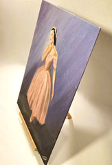 1956 Original Oil Painting „Ballerinas“ Signed Laverne Kapp Henning Studio PA