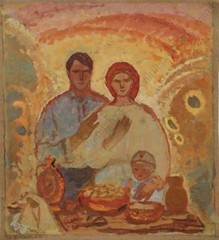 Anatoli Dovzhenko (1932-1991) „Ukrainian Happiness“, Tempera, 1960s (1)