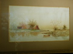 D.A.Fisher Listed Artist Antique Original Portland-Maine Landscape