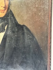 ANTIQUE PAINTING PORTRAIT MAN MEN 18TH TO 19TH CENTURY AMERICAN HEIRLOOM AS IS