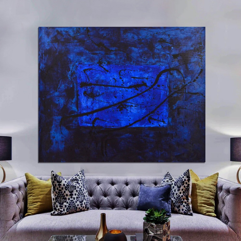 Mark Rothko￼,Jackson Pollock style Canvas￼ painting￼ 72”X60”Abstract,6ft