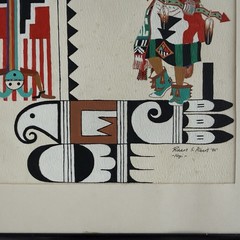 Original Hopi Katsina Painting Signed Robert S Albert ’82 Framed Native Art IAIA