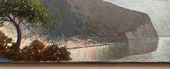 ITALY SEASIDE PAINTING AMALFI COAST ORIGINAL COLUCCI ITALIAN peinture tableau