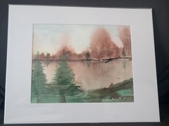 William Schaeffer Original Watercolor Landscape Painting Signed Framed 11×14