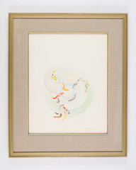 Richard Chamberlain “Heavenly Carp“ 1991 Framed Original Artwork Wow! Beautiful!