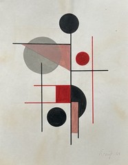 Krause (Signed, 1924) – Abstract Geometric Composition –