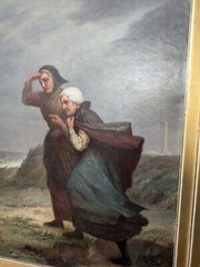 School of Jozef Israels Original Dutch 19th Century Oil Painting 22″ x 18″ RARE!