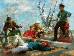 Henry Scott Tuke Midday Sailors Reproduction – Giclee Canvas/Paper/Stretched