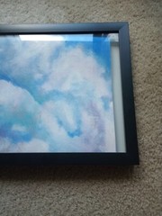 Glass Mounted Pastel ‚Clouds‘