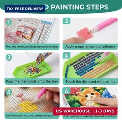 Diamond Painting Kits for Adults, Sunset 5D DIY Diamond Art Kits Full Drill
