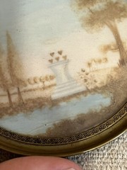 Antique Early Victorian 1830s Hair Memorial Portrait Miniature Love Token