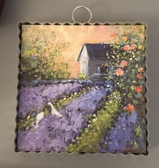 Metal Gallery Wall Lavender Field Art Print Roxanne Spradlin
