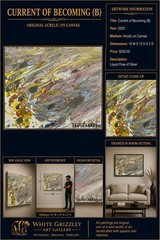 David Hardy Current of Becoming (B) Original Signed Acrylic Canvas 16×12 2025