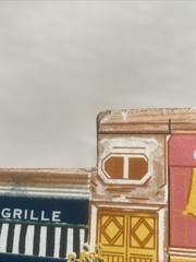 Double Sided Storefronts Decoration Wood 32 in Long 4.75
