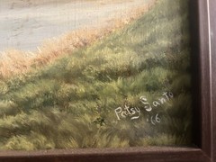 Original Pasquale (Patsy) Santos Oil On Canvas New England Fall Scene