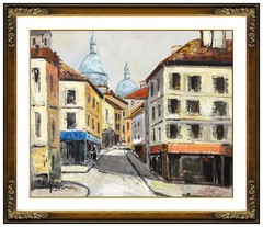 Armand M Guerin Original Oil Painting On Canvas Paris Cityscape Signed Framed