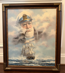 Vintage Nautical Painting on Canvas Print Old Salt Sea Captain Ken Summers