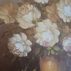 Robert Cox Signed Floral Still Life Oil Painting on 20×24 Canvas Framed