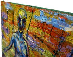 Original Oil Painting of Female Woman Robot Alien spiritual religious Modern ’26