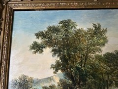 British James Peel 8″ x 12″ signed/framed oil landscape painting on canvas