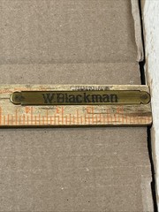 Antique Walter Blackman American Artist Brass Name Plate From Painting Frame