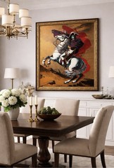 Steve Kaufman SAK Napoleon State I Gold Serigraph Canvas Framed COA 1995
