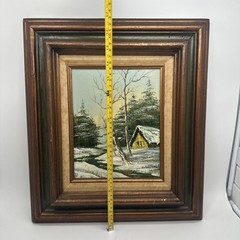 Phillip Cantrell Winter Oil Painting 8X10 Winter Landscape Framed Signed Canvas