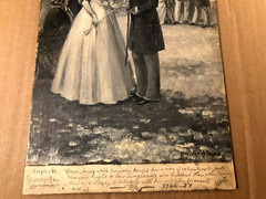 Original Antique Signed Published Illustration Art Painting George Eliot Novel