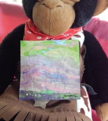 ORIGINAL ART HAND PAINTED MOST UNUSUAL SKY SW VIRGINIA MINI USA BY SUE FURROW