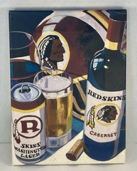 Christopher Mize Hand Painted Oil Painting Banned Washington Redskins Football