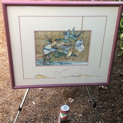 HEIDI ENDEMANN Original HUMMINGBIRDS 3D ABSTRACT MODERN 1970s MINIMALIST LITHO